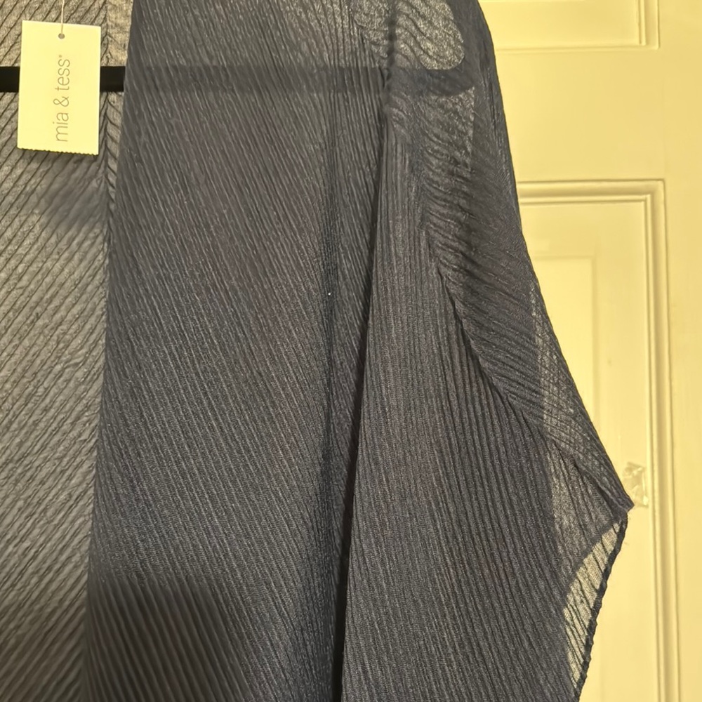 Blue Asymmetrical Kimono/Swim Coverup - Picture 3 of 6